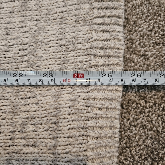 Wind River Nordic Fair Isle Cable Knit sweater warm oatmeal grey L fits like M - Picture 5 of 13